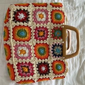 NWT Altar’d State Crochet flower summer handbag purse bag multicolor rainbow